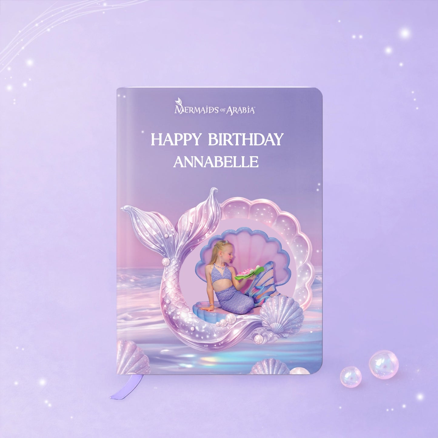 Mermaid Shell Personalised Notebook