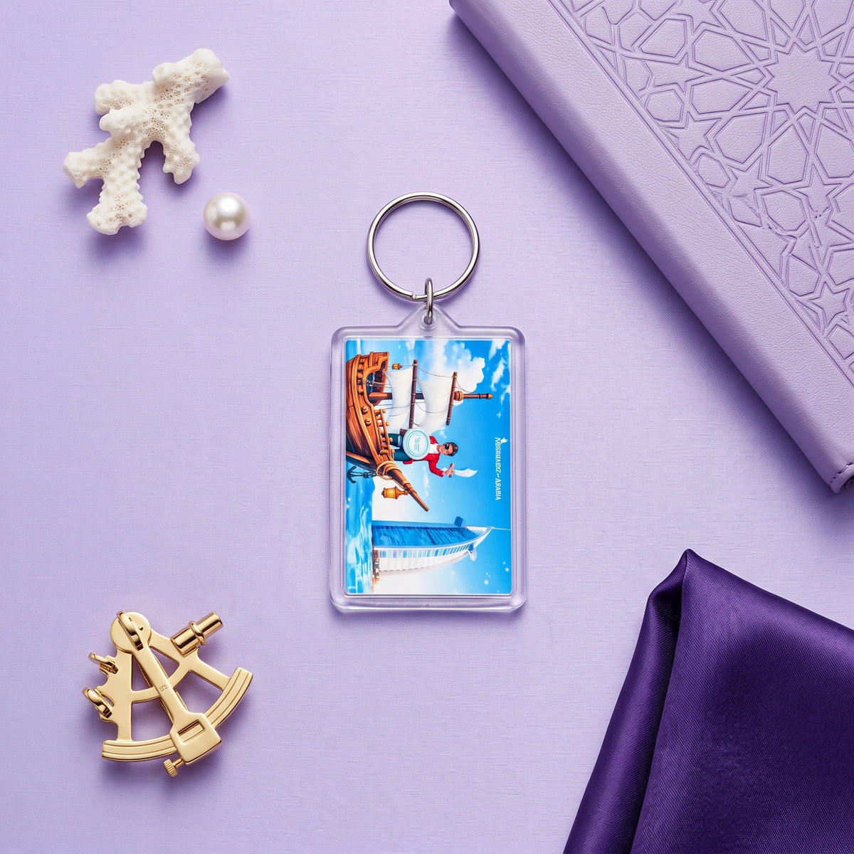 Pirates Glittery Keychains Set