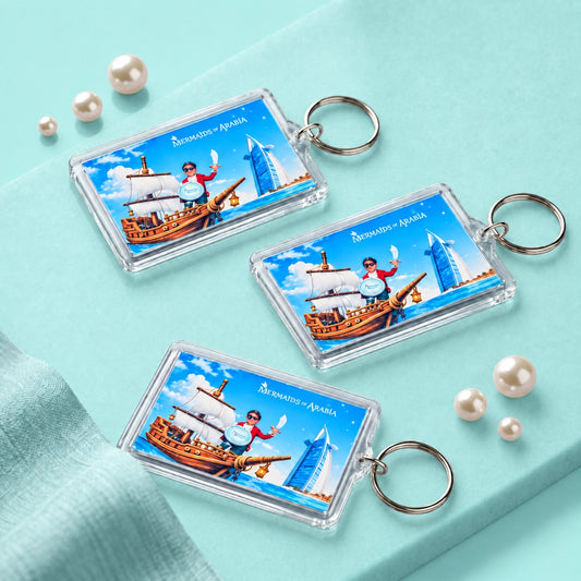 Pirates Glittery Keychains Set