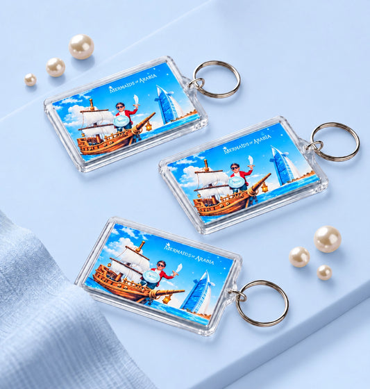 Pirates Glittery Keychains Set