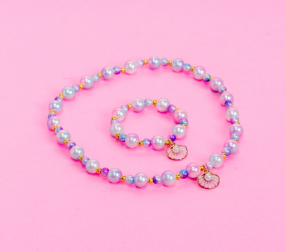 Mermaid Necklace & Bracelet Set Queen Pearl