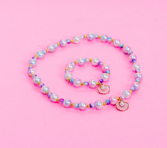 Mermaid Necklace & Bracelet Set Queen Pearl