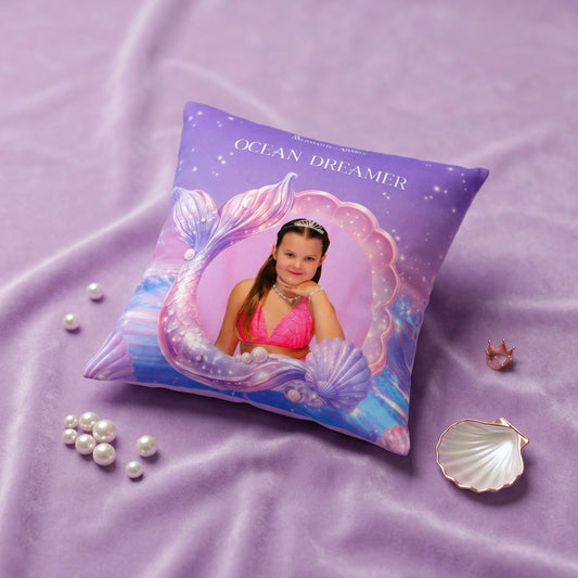 Mermaid Shell Personalised Cushion