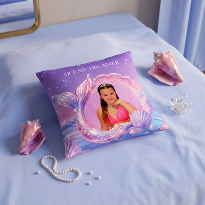 Mermaid Shell Personalised Cushion