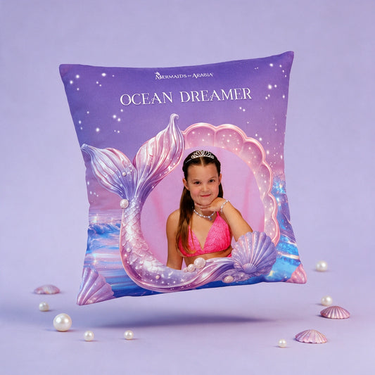 Mermaid Shell Personalised Cushion