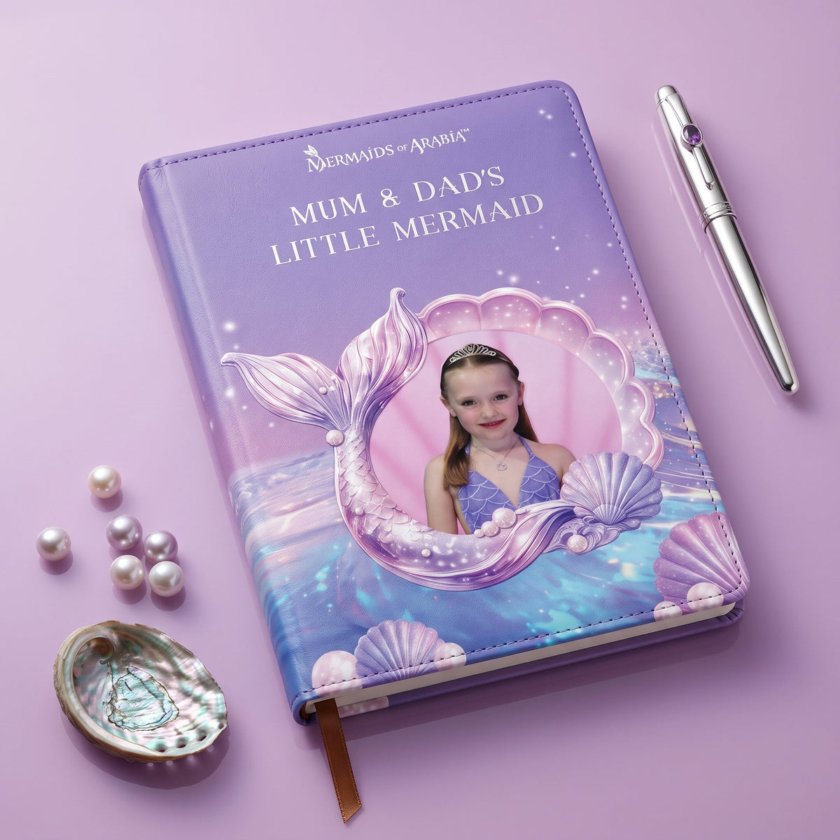 Mermaid Shell Personalised Notebook