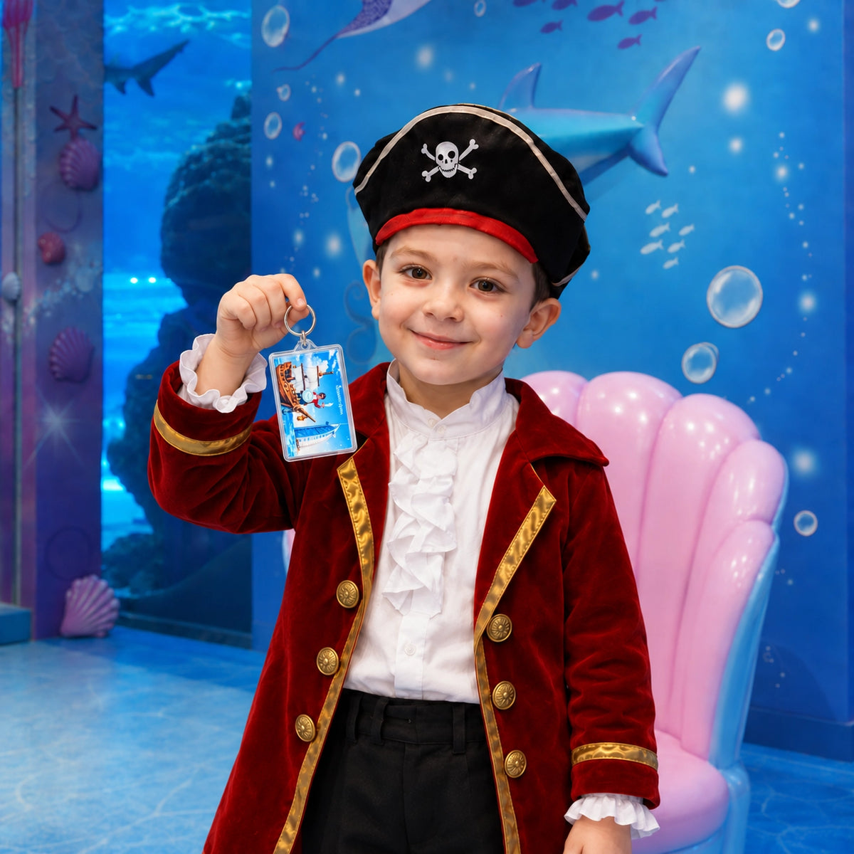 Pirates Glittery Keychains Set