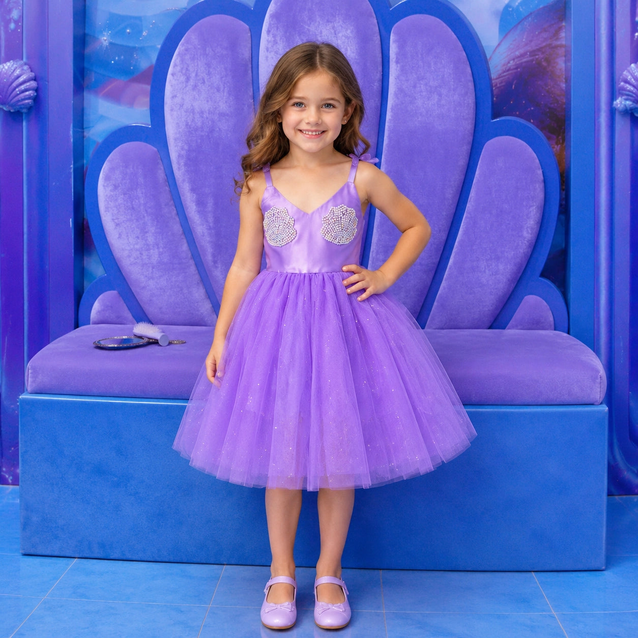 Shell Princess Purple Dress