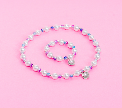 Mermaid Necklace & Bracelet Set Princess Pearl