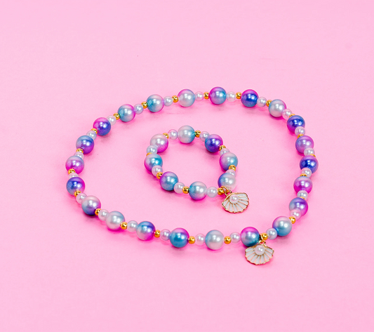 Mermaid Necklace & Bracelet Set Queen Pearl
